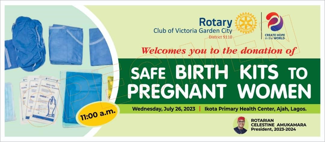 Donation of Safe Birth Kits